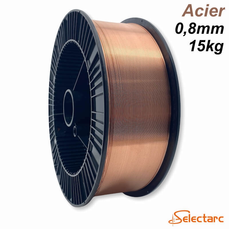 bobine-de-fil-mig-mag-acier-sg2-0,8mm-15kg-selectarc